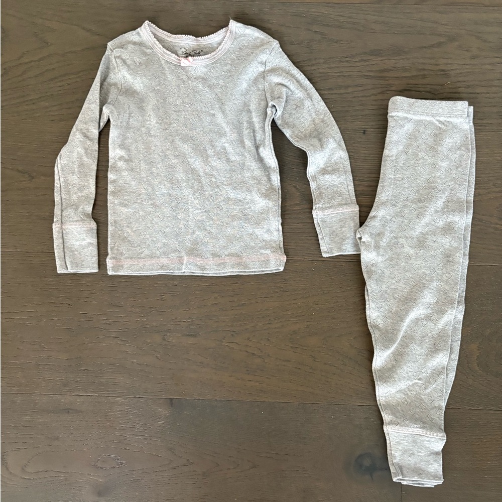 Rene Rofe girls gray cotton pj set 4T NWT ret $45